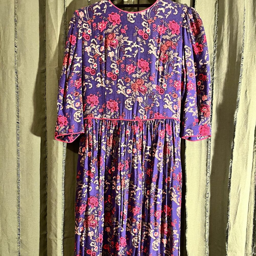 🌸 Vintage Petite Lang Floral Prairie Dress | Made in USA | Size 10